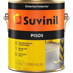 TINTA PISO SUVINIL PREMIUM FOSCO CINZA MEDIO 3,6L